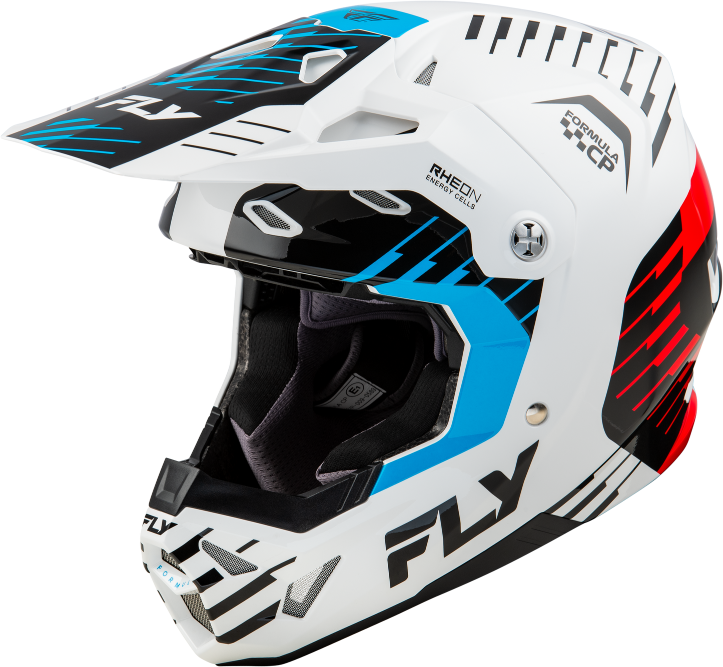 Youth Formula Cp Slice Helmet White/Red/Cyan Yl