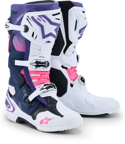 Tech 10 Wht/Violet/Nvy Bl/Pnk Fl 13