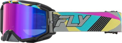 Zone Elite Retro Goggle Neon W/ Magenta Mirror/Blue Lens