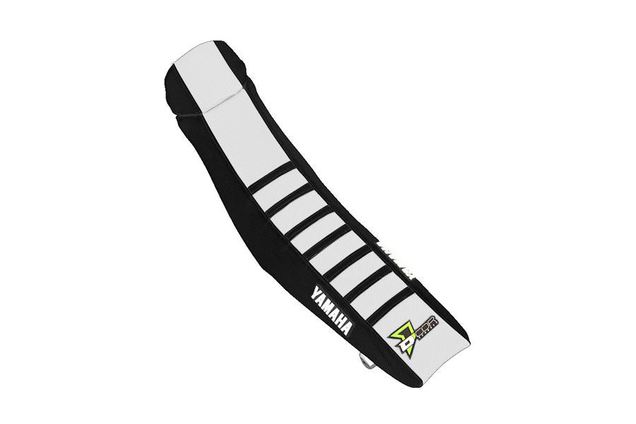 Seat Cover Black/White W/Ribs