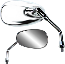 PARTS UNLIMITED Mirror - American-Style/Standard - Side View - Oval - Chrome - 5-1/2" - Each 17030