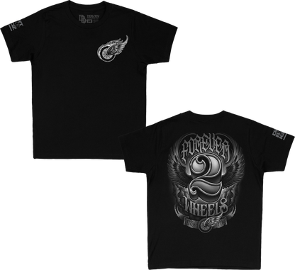 Two Wheels Youth Tee Black Yl
