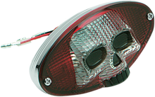 DRAG SPECIALTIES Taillight - Red Cat Eye with Skull Face 12-0403RCR-BC3
