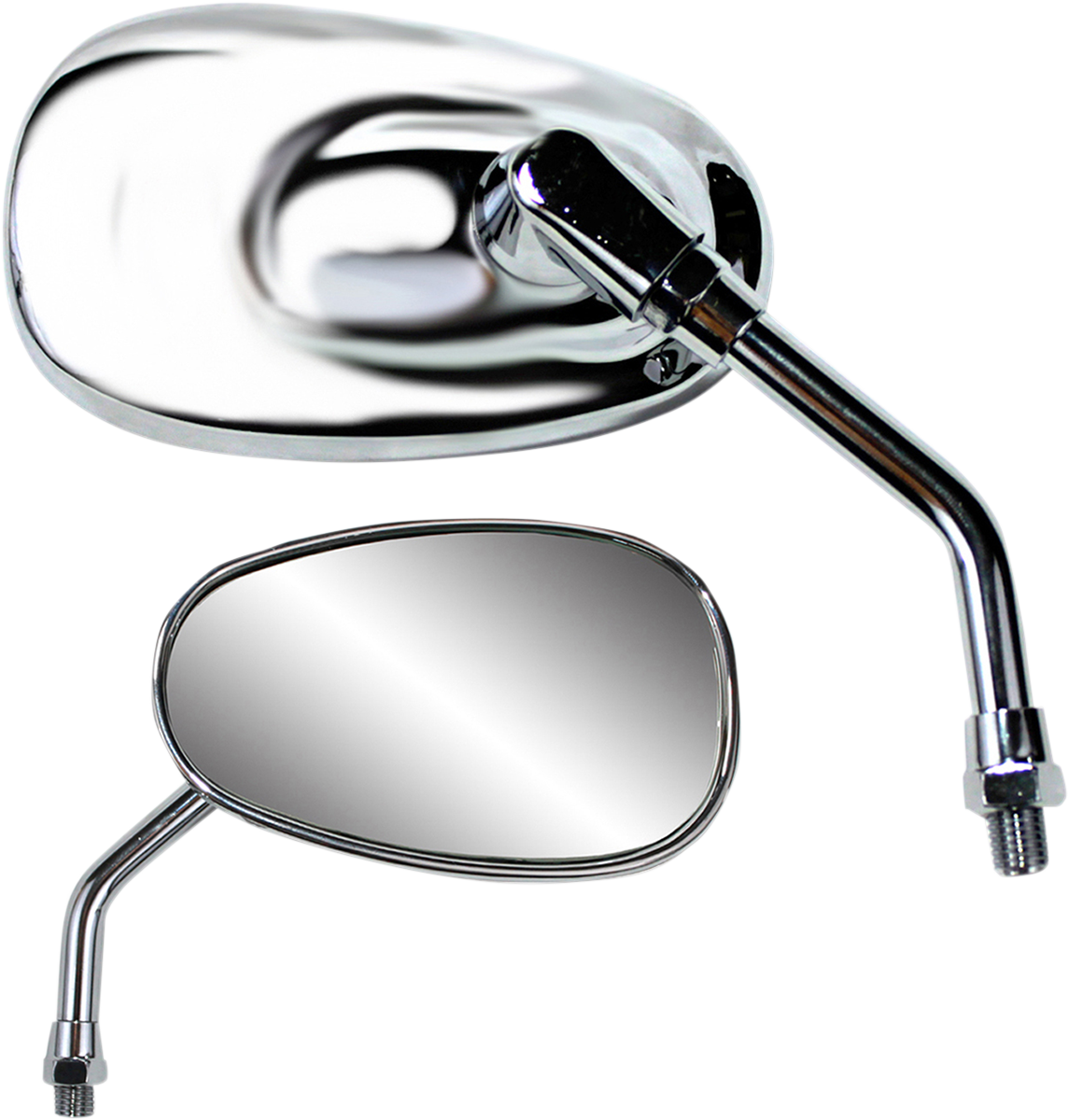 PARTS UNLIMITED Mirror - American-Style/Mini - Side View - Oval - Chrome - 4-3/4" - Each 17034