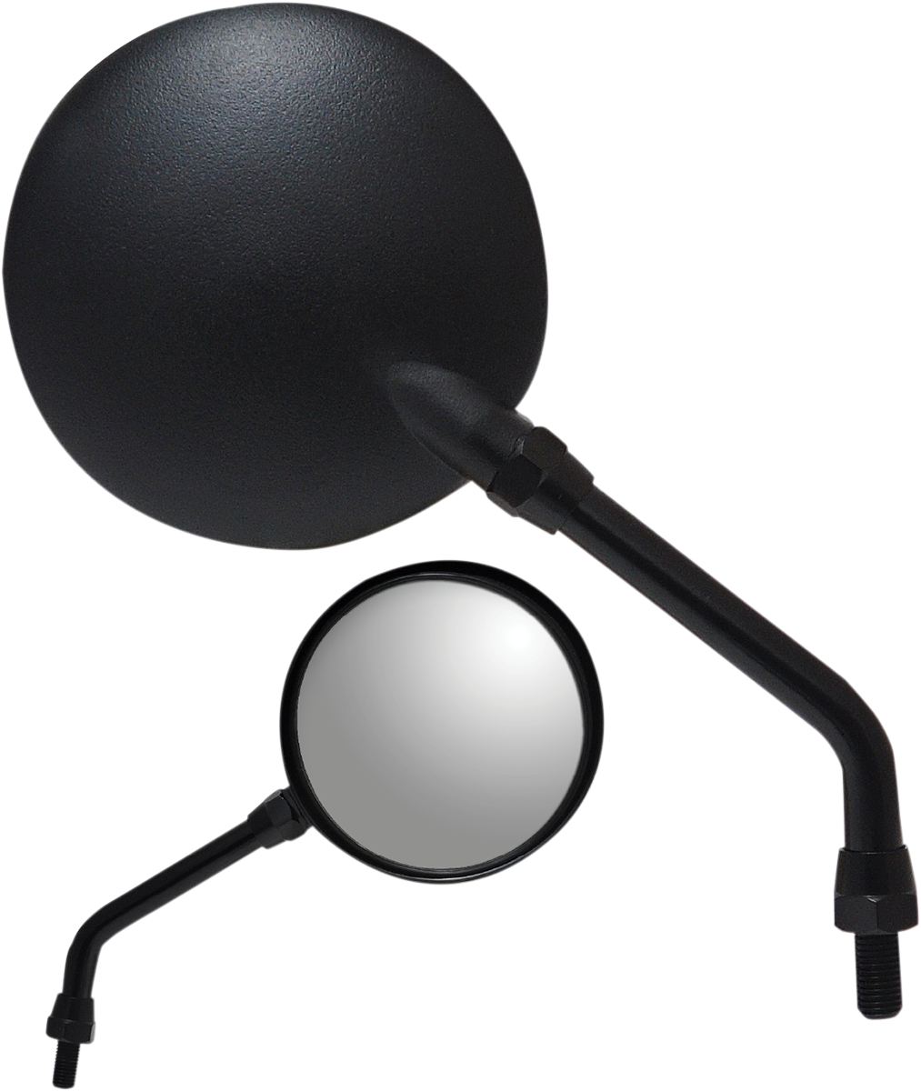 PARTS UNLIMITED Mirror - Side View - Round - Black 17042