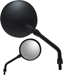 PARTS UNLIMITED Mirror - Side View - Round - Black 17042