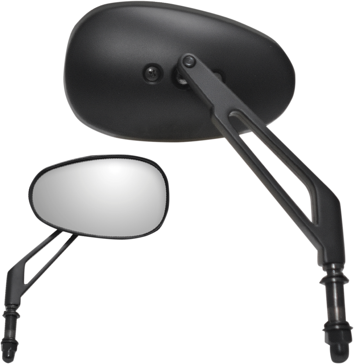 PARTS UNLIMITED Mirror - Side View - Teardrop - Short - Chrome 17045