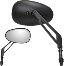 PARTS UNLIMITED Mirror - Side View - Teardrop - Short - Chrome 17045