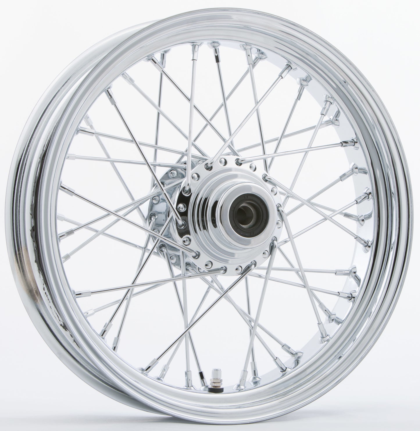 Fr 40 Spk Sd Chrome 16x3.5 Flst Hub 3/4" Axl Pre 99
