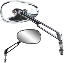 PARTS UNLIMITED Mirror - Side View - Teardrop - Long - Chrome 17047