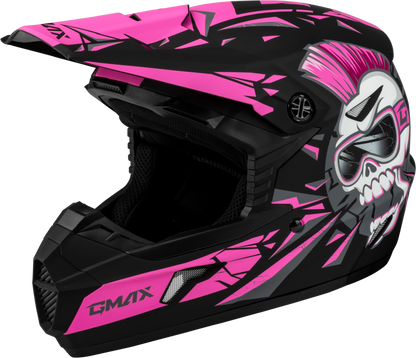 Youth Mx 46y Unstable Helmet Matte Black/Pink Yl