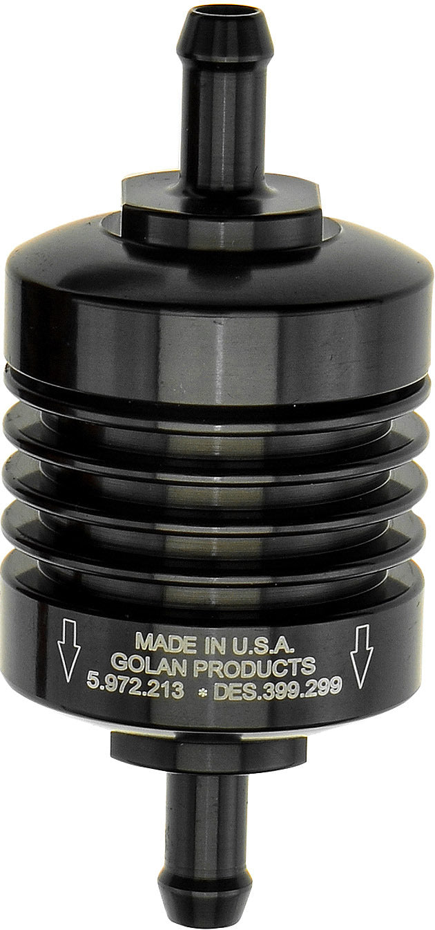 Mini Fuel Filter Black 1/4" Barb Fitting