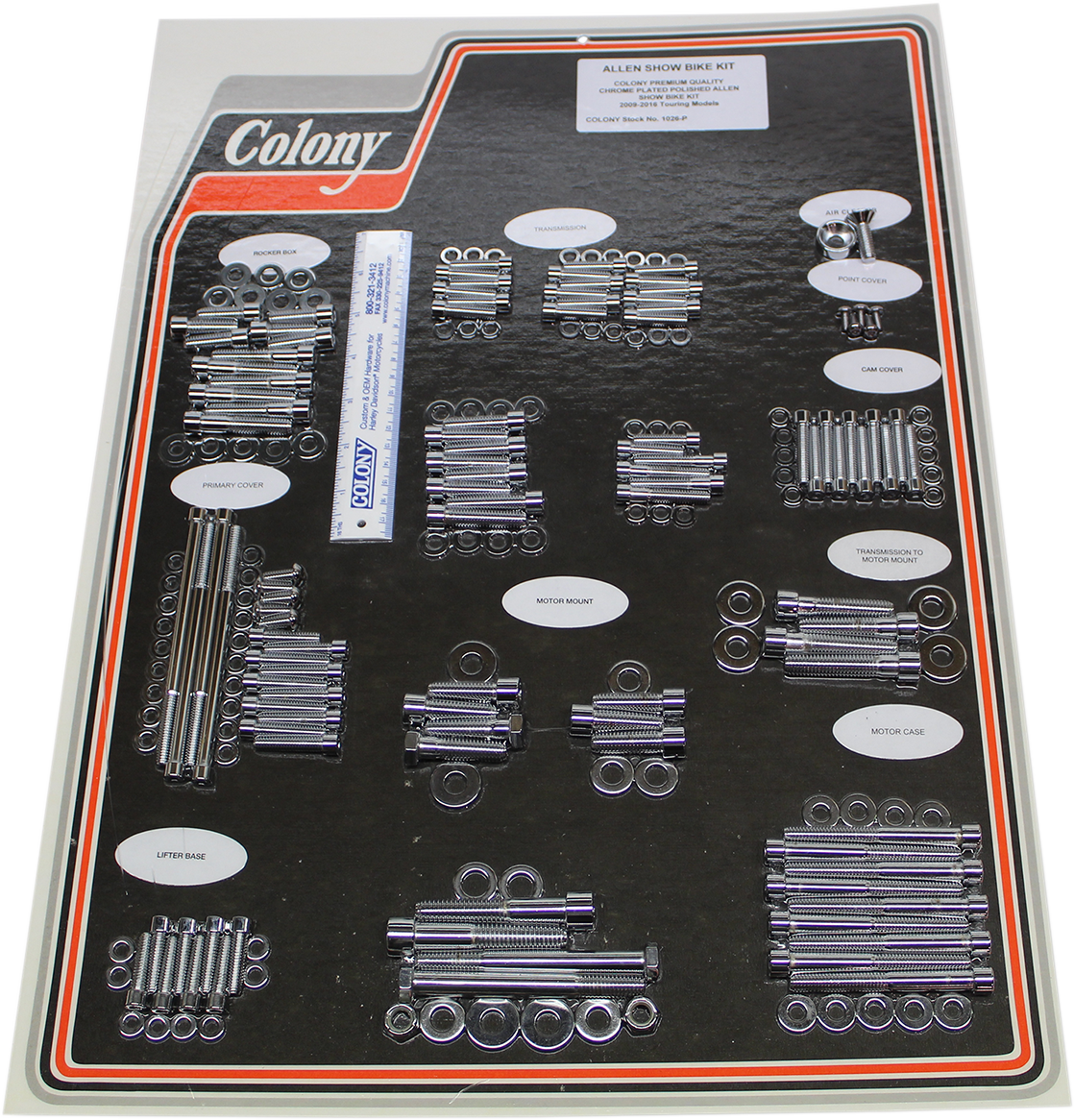 COLONY Bolt Kit - Engine - Chrome 1026-P