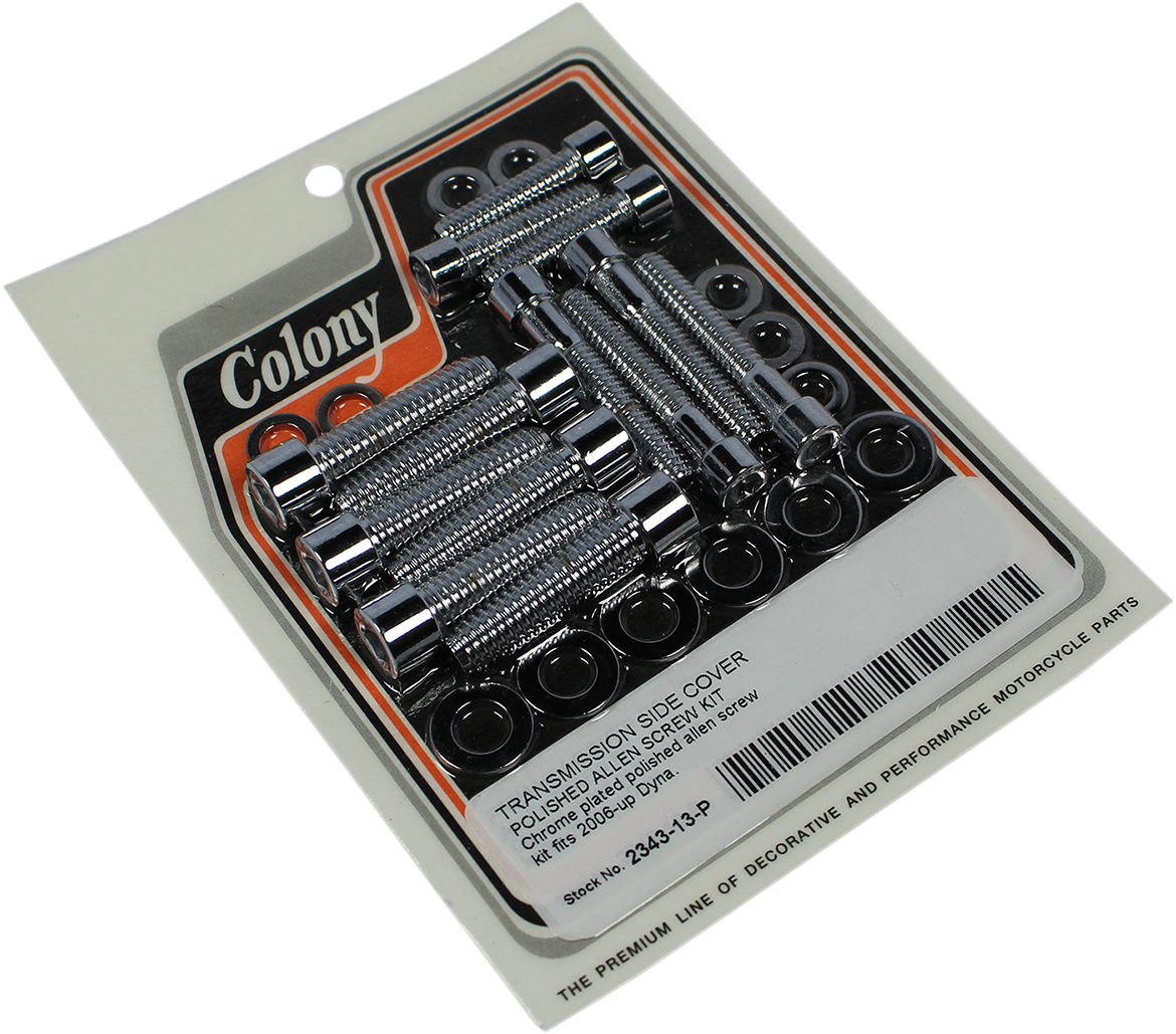 COLONY Bolt Kit - Transmission Side Cover - Stock-Head - Dyna 2343-13-P