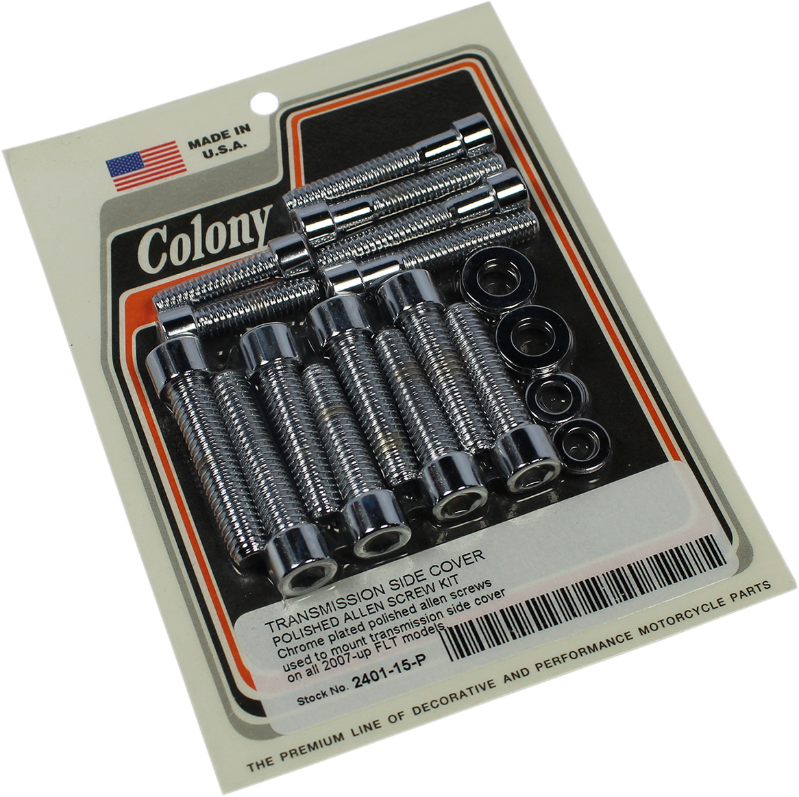 COLONY Bolt Kit - Transmission Side Cover - Stock-Head - '07-'16 Touring 2401-15-P
