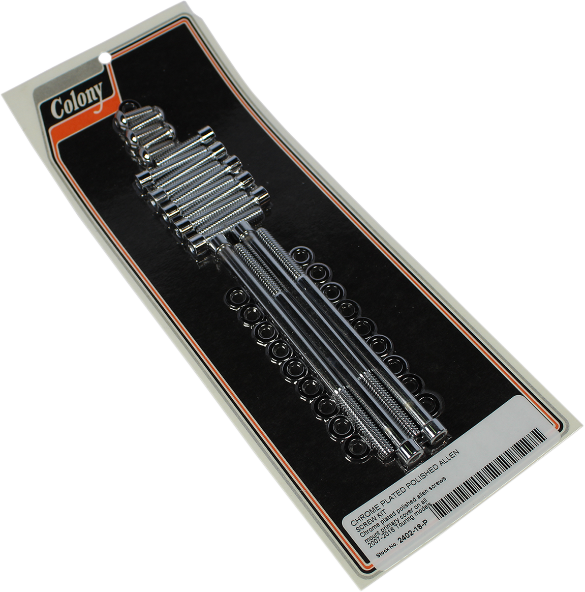 COLONY Bolt Kit - Primary Cover - Stock-Head - '07-'16 Touring 2402-18-P