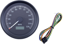 DRAG SPECIALTIES Universal 3-3/8" Programmable Electronic Speedometer - MPH - Black Face - Black Bezel T21-69A3BBDSR