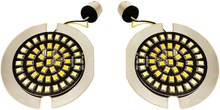 DRAG SPECIALTIES Flat-Style Dual Front Turn Signal Insert - White - Amber DS-300-AW-1157T