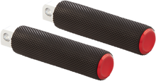 ARLEN NESS Passenger Knurled Foot Pegs - Red - FL/FX '18-'25 07-955