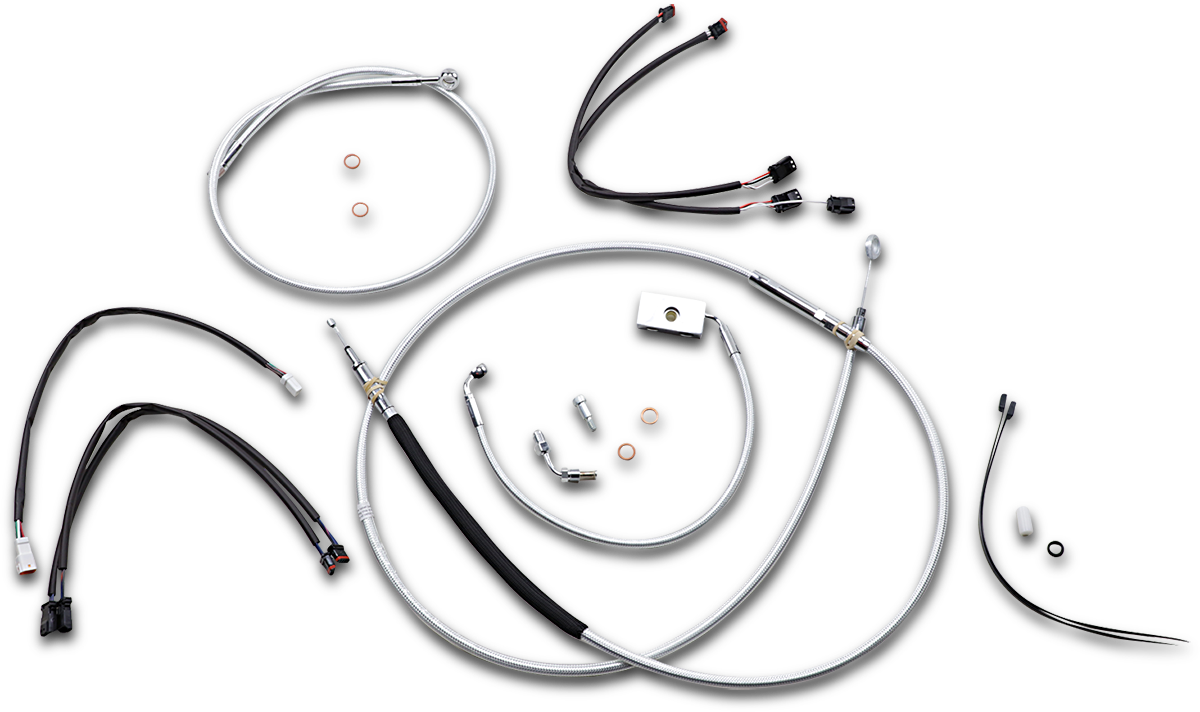 MAGNUM SHIELDING Sterling Chromite II® Designer Handlebar Installation Kit - 15"-17" - '18-'24 Softail 387942