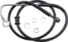 DRAG SPECIALTIES Brake Line - Front (Upper) - Black 618299-BLK