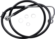 DRAG SPECIALTIES Brake Line - +4" - Black - '15-'17 Softail 618299-4BLK