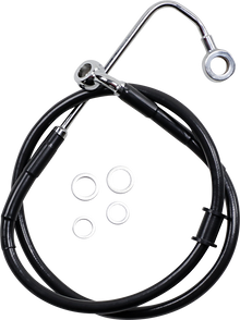 DRAG SPECIALTIES Brake Line - Front (Upper) - Black 618300-BLK