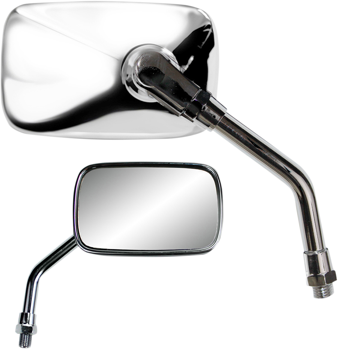 PARTS UNLIMITED Mirror - Mini - Side View - Rectangle - Chrome - M10x1.25 - Each 17055