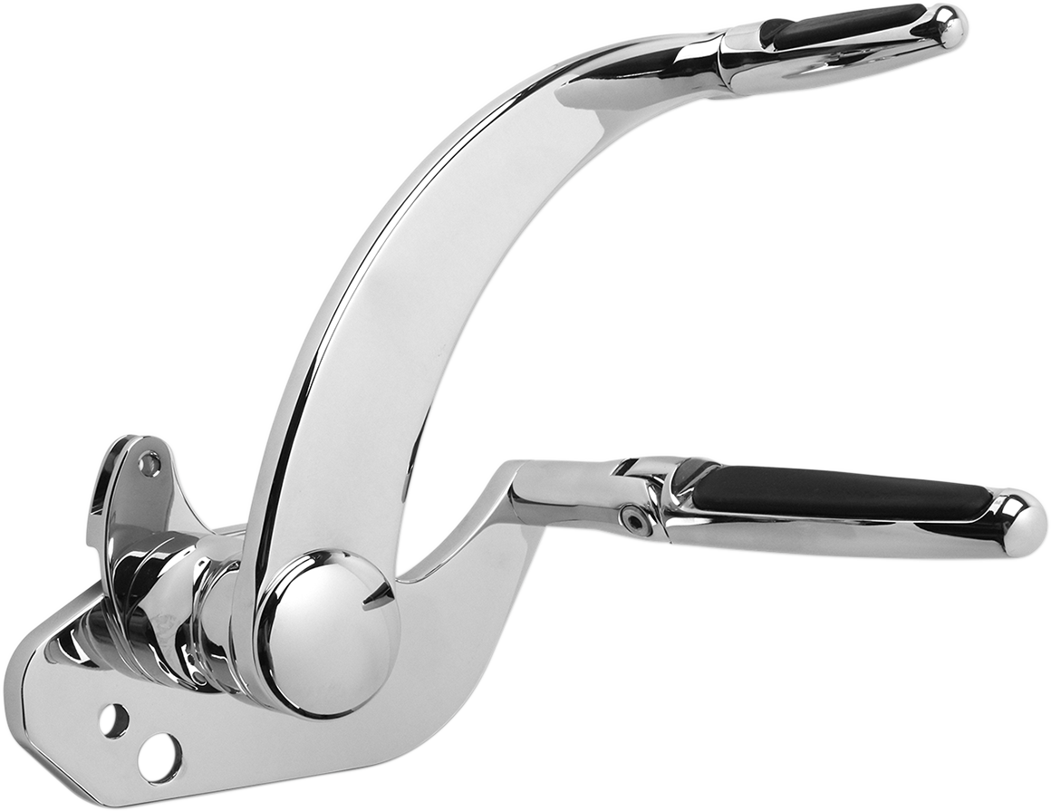 HAWG HALTERS Forward Control - '14+ FLH - Chrome - Standard - Folding Rubber Inlay Pegs - Slotted Levers FCK-F14CS-FR-S