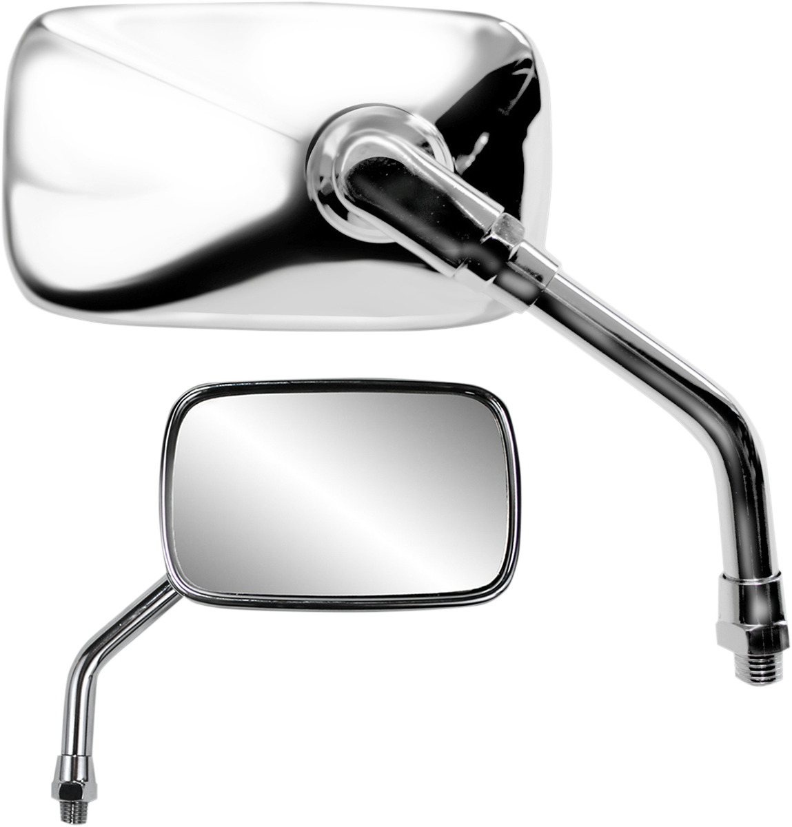PARTS UNLIMITED Mirror - Mini - Side View - Rectangle - Chrome - M10x1.25 (Left Hand) - Each 17057