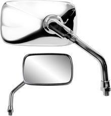 PARTS UNLIMITED Mirror - Mini - Side View - Rectangle - Chrome - M10x1.25 (Left Hand) - Each 17057