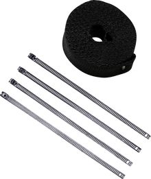 CYCLE PERFORMANCE PROD. Lava Rock Exhaust Wrap Kit - Metallic Black - 2" x 25' CPP/9242