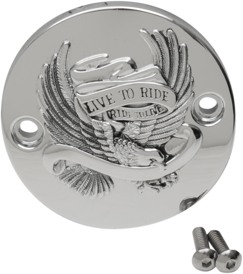 DRAG SPECIALTIES Points Cover - Chrome/Black - M8 I30-0223CA