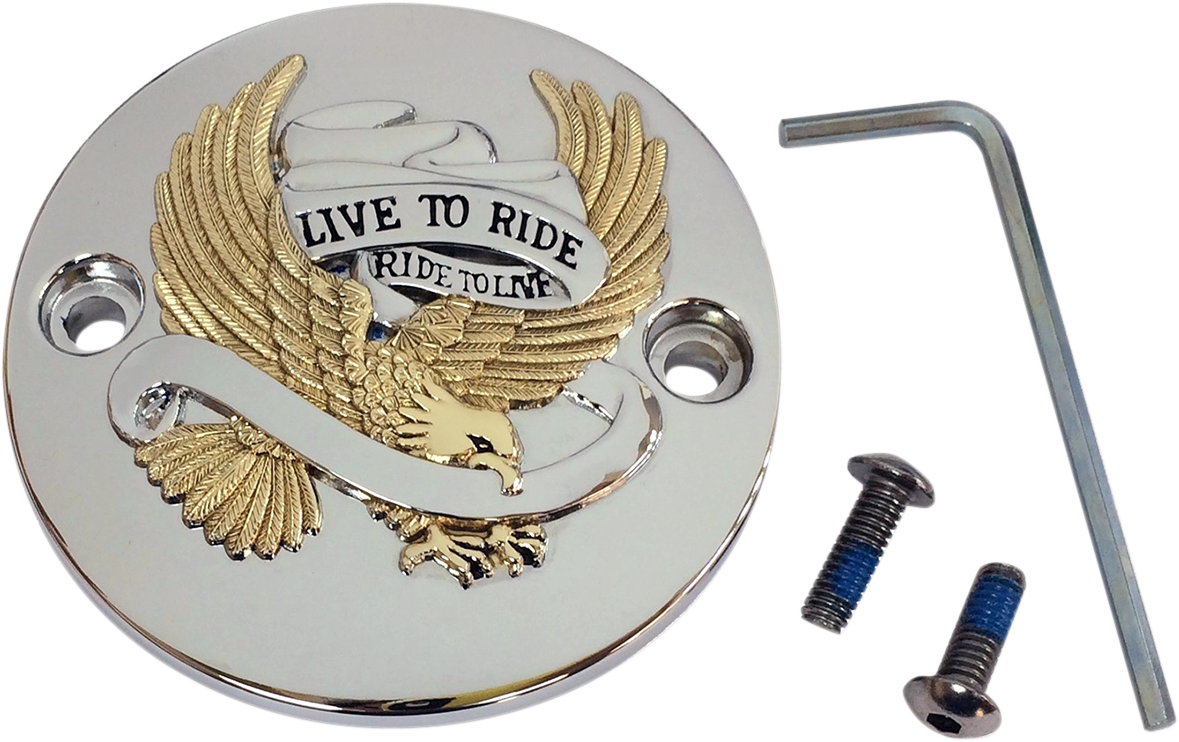 DRAG SPECIALTIES Points Cover - Chrome/Gold/Black - M8 I30-0223GA