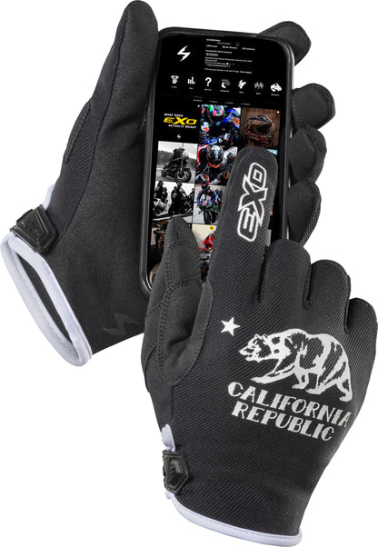 Moto Flex Gloves Golden State Black/White Lg