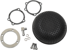 DRAG SPECIALTIES "Bob" Retro-Style Air Cleaner Kit - Black 14-0110CVSB