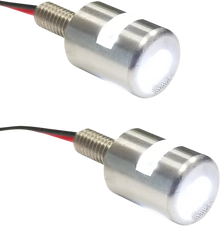 K&S TECHNOLOGIES Three-Beam License Plate Bolt Lights - White 25-9181