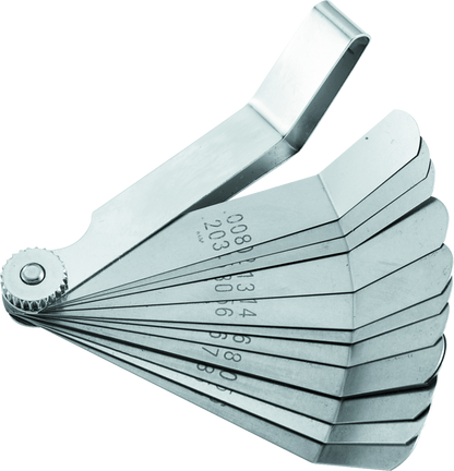 BikeMaster 12-Blade Angled Combination Tappet Feeler Gauge Set - Pack of 3