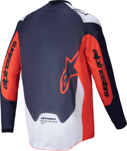 Pro Dura Jersey Navy/Hot Orange/White Md