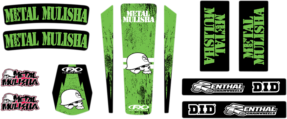 FACTORY EFFEX Trim Kit Graphic - Metal Mulisha - Kawasaki 23-50160