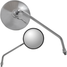 PARTS UNLIMITED Mirror - Classic - Side View - Round - Chrome - Right - Each 17078
