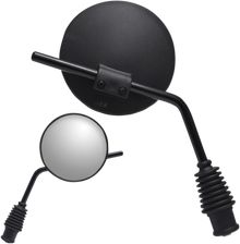 PARTS UNLIMITED Mirror - Side View - Dual Sport - Yamaha - Reverse Thread - Right - Black 17080