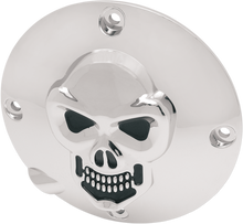 DRAG SPECIALTIES Skull Derby Cover - Chrome - 4-Hole 33-0063