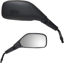 PARTS UNLIMITED Mirror - Supersport - Side View - Rectangle - Black - Right - Each 17082