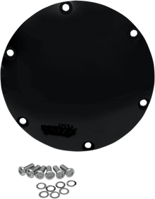 DRAG SPECIALTIES Derby Cover - Gloss Black - 6 Hole - '04-'22 Sportster 301496