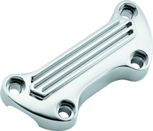 Bikers Choice 74-Up Chrome Finned Handlebar Clamp With 1in. Bars