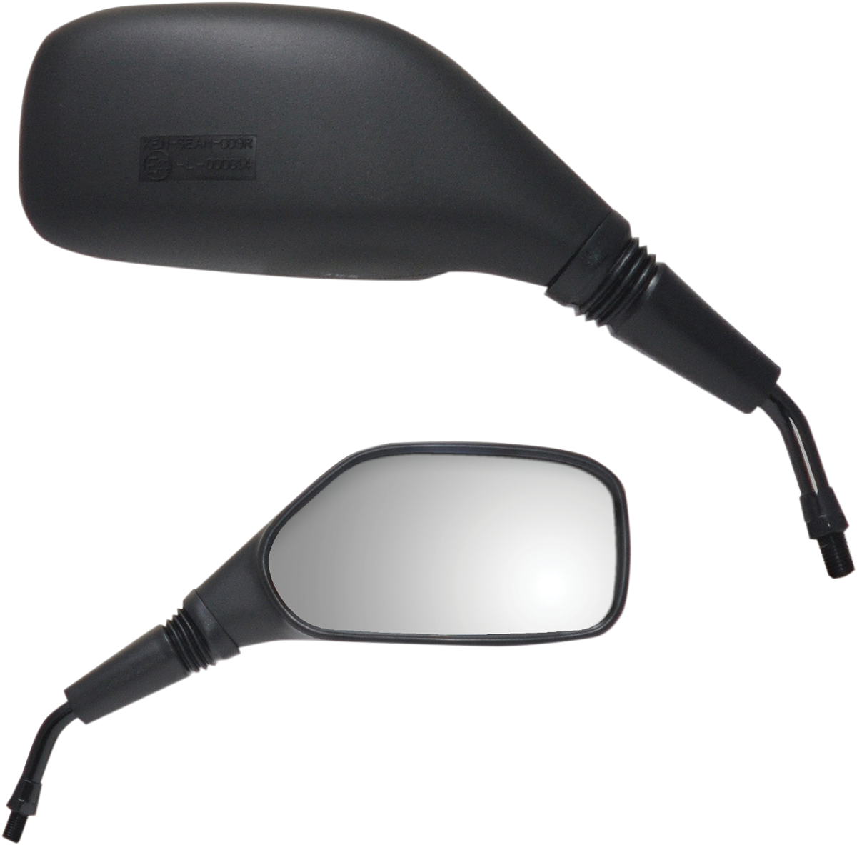 PARTS UNLIMITED Mirror - Supersport - Side View - Rectangle - Black - Right - Each 17082
