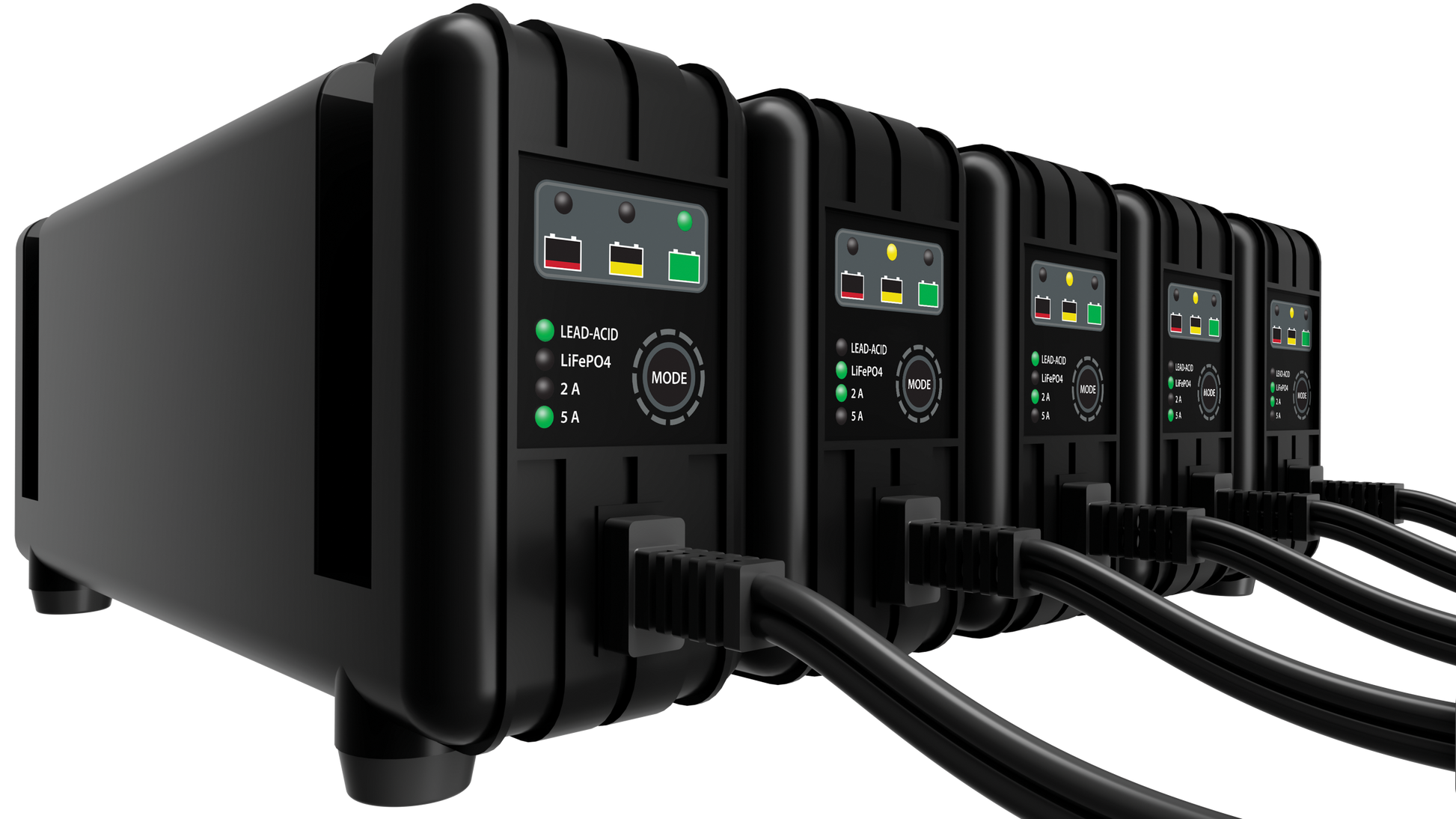 5 Bank Battery Charger 12v 2a/5a