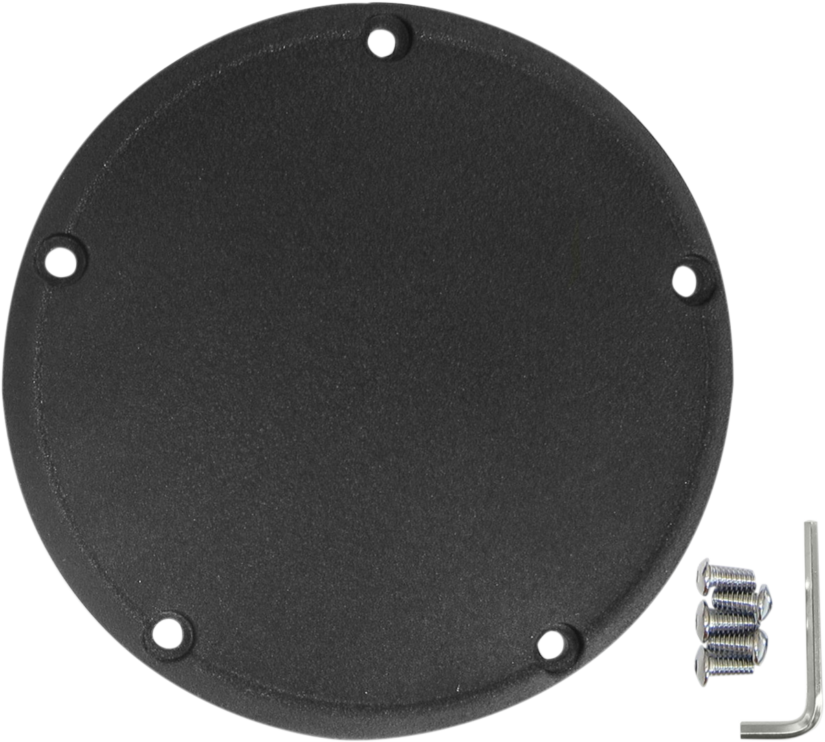 DRAG SPECIALTIES Derby Cover - Wrinkle Black - 5 Hole - '99-'18 Big Twin 33-0054WB