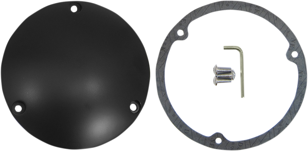 DRAG SPECIALTIES Derby Cover - Matte Black - 3 Hole - '70-'98 Big Twin 33-0017KSB